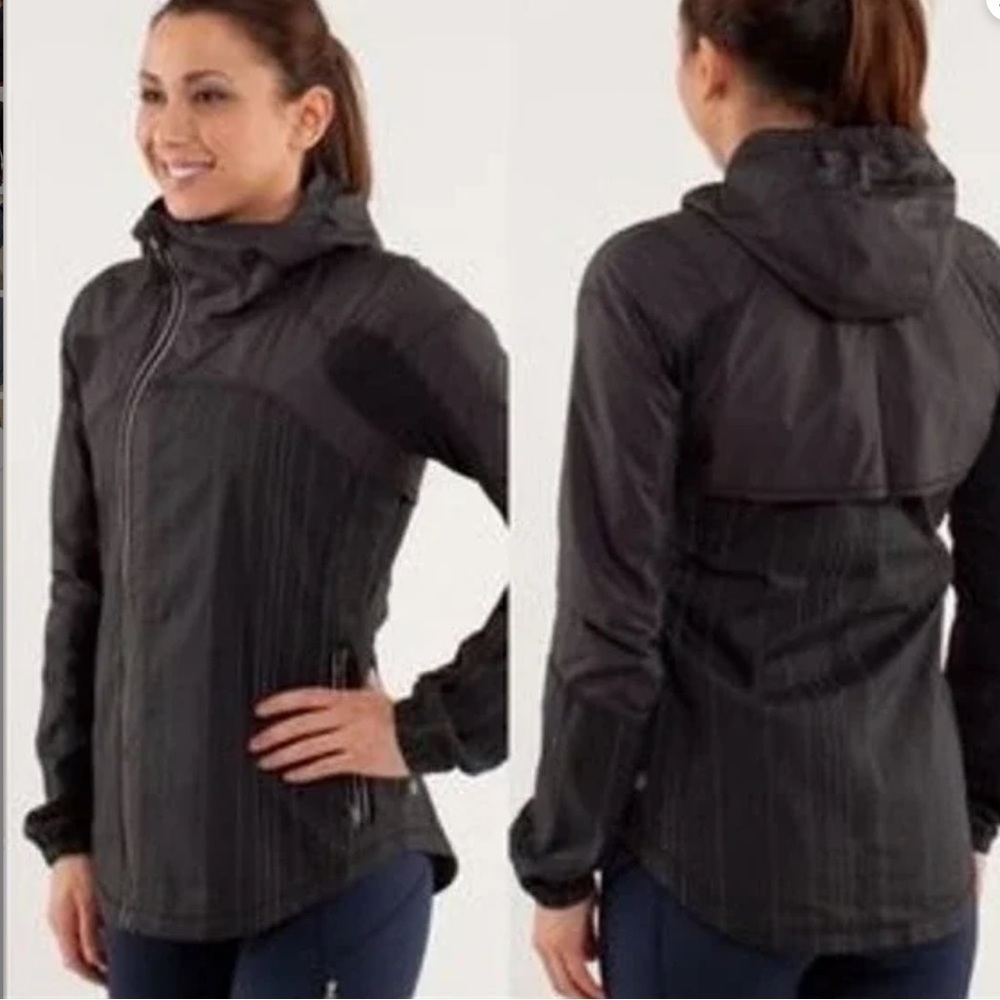 Lululemon Run Get Up And Glow Jacket Reflective SZ 6
